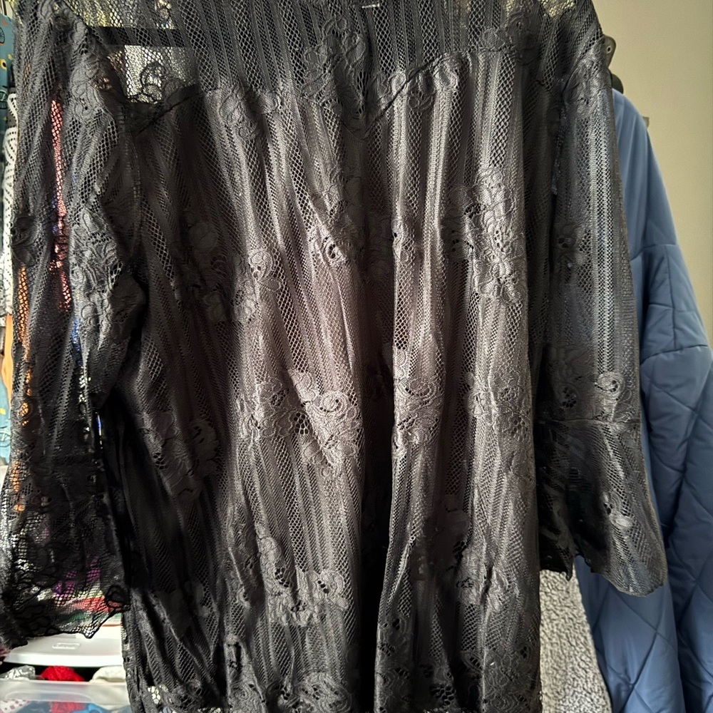 Elegant Black Lace Blouse